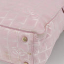 CHANEL New Travel Line Tote Bag Nylon Pink Gold CC Auth BA11991-15