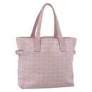 CHANEL New Travel Line Tote Bag Nylon Pink Gold CC Auth BA11991-1