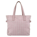 CHANEL New Travel Line Tote Bag Nylon Pink Gold CC Auth BA11991-2