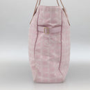 CHANEL New Travel Line Tote Bag Nylon Pink Gold CC Auth BA11991-3