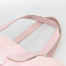 CHANEL New Travel Line Tote Bag Nylon Pink Gold CC Auth BA11991-8