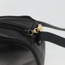 Salvatore Ferragamo Vala Shoulder Bag Leather Black Gold Auth BA11993-10