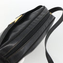 Salvatore Ferragamo Vala Shoulder Bag Leather Black Gold Auth BA11993-6