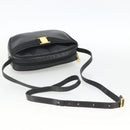 Salvatore Ferragamo Vala Shoulder Bag Leather Black Gold Auth BA11993-7