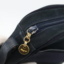 Salvatore Ferragamo Vala Shoulder Bag Suede Navy Gold Auth BA11994-10