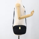 Salvatore Ferragamo Vala Shoulder Bag Suede Navy Gold Auth BA11994-21