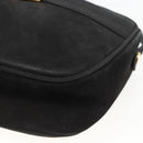 Salvatore Ferragamo Vala Shoulder Bag Suede Black Gold Auth BA11995-9