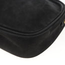 Salvatore Ferragamo Vala Shoulder Bag Suede Black Gold Auth BA11995-15