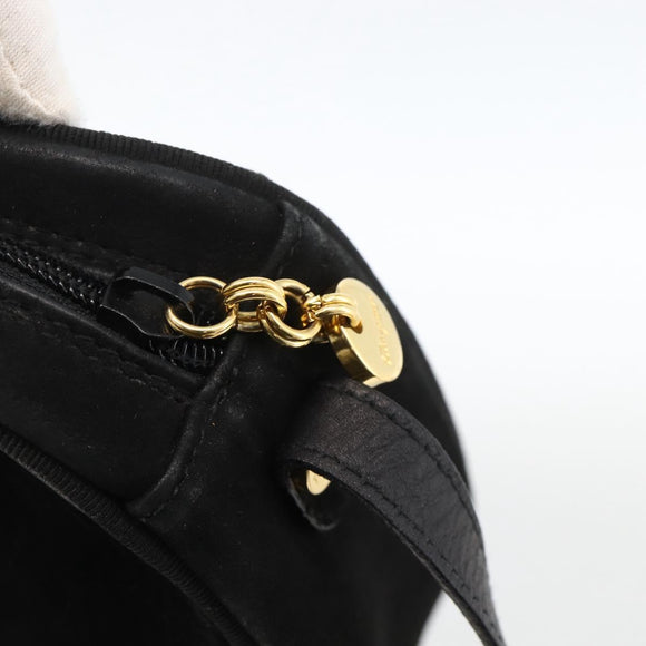 Salvatore Ferragamo Vala Shoulder Bag Suede Black Gold Auth BA11995