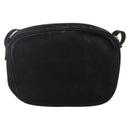 Salvatore Ferragamo Vala Shoulder Bag Suede Black Gold Auth BA11995-2