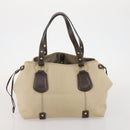 Burberrys Hand Bag Canvas Leather 2 Set Brown Beige Auth BA11996-11