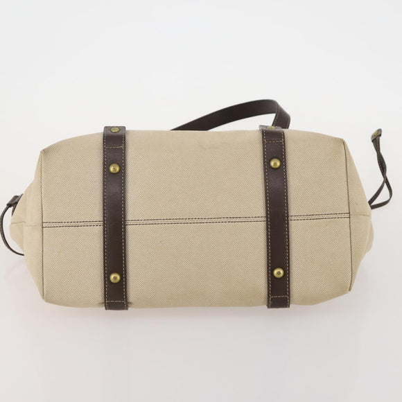 Burberrys Hand Bag Canvas Leather 2 Set Brown Beige Auth BA11996