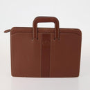 Burberrys Hand Bag Canvas Leather 2 Set Brown Beige Auth BA11996-2