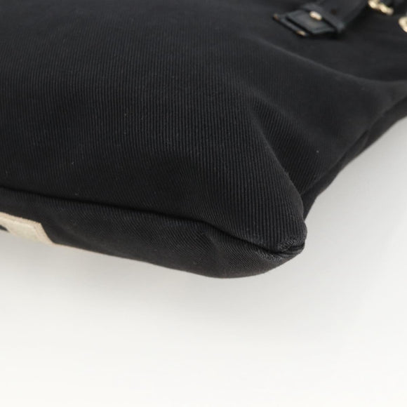 SAINT LAURENT Kahala Tote Bag Canvas Black Gold 123435 Auth BA11999A