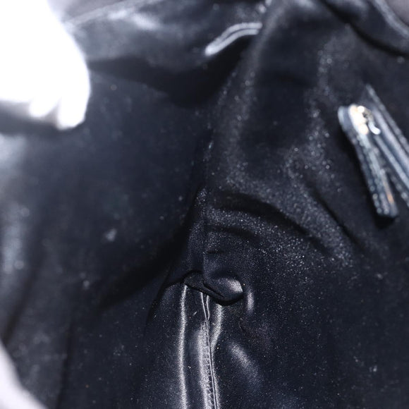 SAINT LAURENT Kahala Tote Bag Canvas Black Gold 123435 Auth BA11999A