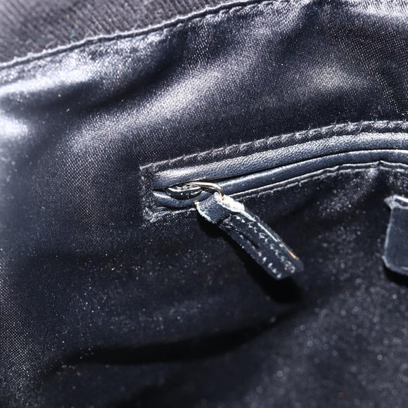 SAINT LAURENT Kahala Tote Bag Canvas Black Gold 123435 Auth BA11999A