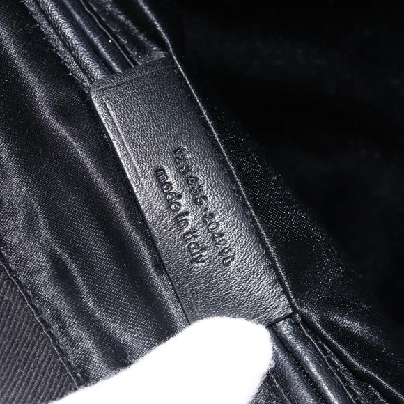 SAINT LAURENT Kahala Tote Bag Canvas Black Gold 123435 Auth BA11999A