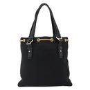 SAINT LAURENT Kahala Tote Bag Canvas Black Gold 123435 Auth BA11999A-3