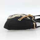 SAINT LAURENT Kahala Tote Bag Canvas Black Gold 123435 Auth BA11999A-5