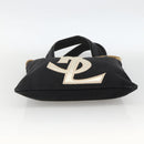 SAINT LAURENT Kahala Tote Bag Canvas Black Gold 123435 Auth BA11999A-9