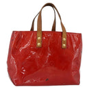 LOUIS VUITTON Monogram Vernis Reade PM Hand Bag Red Rouge M91088 LV Auth BA12001-1
