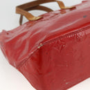 LOUIS VUITTON Monogram Vernis Reade PM Hand Bag Red Rouge M91088 LV Auth BA12001-14