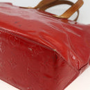 LOUIS VUITTON Monogram Vernis Reade PM Hand Bag Red Rouge M91088 LV Auth BA12001-15