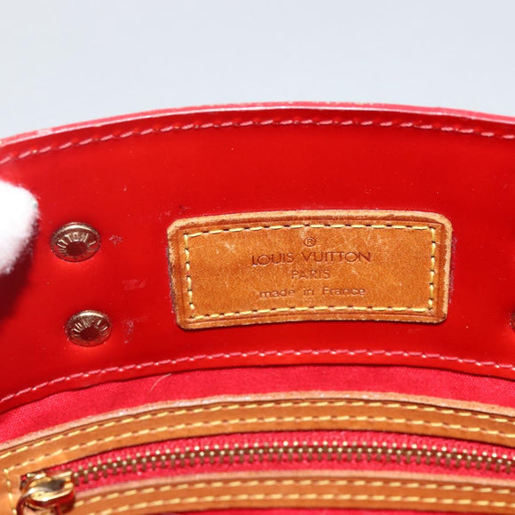 LOUIS VUITTON Monogram Vernis Reade PM Hand Bag Red Rouge M91088 LV Auth BA12001