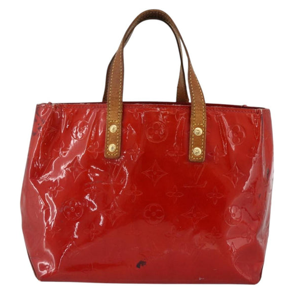LOUIS VUITTON Monogram Vernis Reade PM Hand Bag Red Rouge M91088 LV Auth BA12001