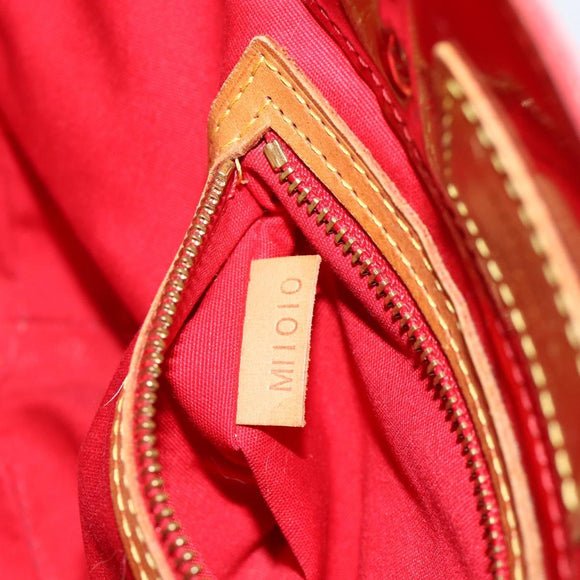 LOUIS VUITTON Monogram Vernis Reade PM Hand Bag Red Rouge M91088 LV Auth BA12001