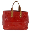 LOUIS VUITTON Monogram Vernis Reade PM Hand Bag Red Rouge M91088 LV Auth BA12001-2