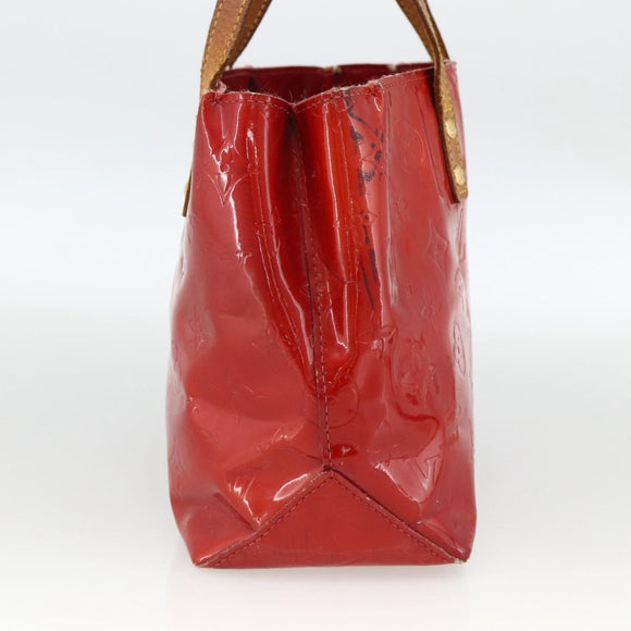LOUIS VUITTON Monogram Vernis Reade PM Hand Bag Red Rouge M91088 LV Auth BA12001