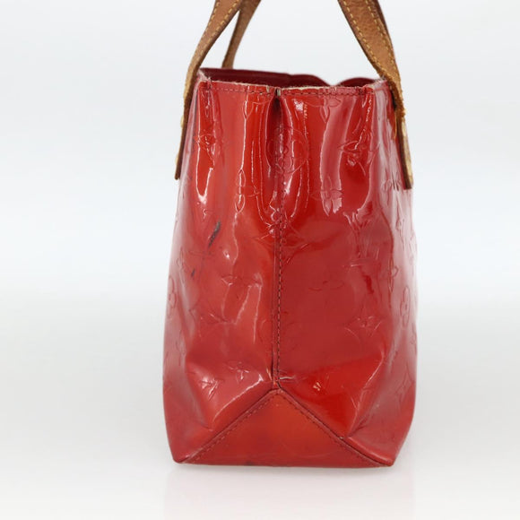 LOUIS VUITTON Monogram Vernis Reade PM Hand Bag Red Rouge M91088 LV Auth BA12001