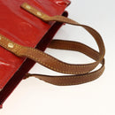 LOUIS VUITTON Monogram Vernis Reade PM Hand Bag Red Rouge M91088 LV Auth BA12001-7