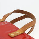 LOUIS VUITTON Monogram Vernis Reade PM Hand Bag Red Rouge M91088 LV Auth BA12001-8