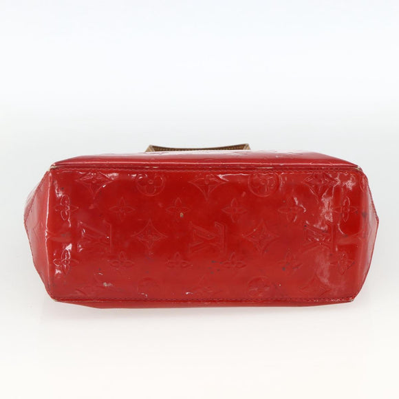 LOUIS VUITTON Monogram Vernis Reade PM Hand Bag Red Rouge M91088 LV Auth BA12001