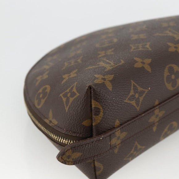 LOUIS VUITTON Monogram Trousse Demi Ronde Cosmetic Pouch M47520 LV Auth BA12002