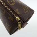 LOUIS VUITTON Monogram Trousse Demi Ronde Cosmetic Pouch M47520 LV Auth BA12002-8