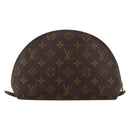 LOUIS VUITTON Monogram Trousse Demi Ronde Cosmetic Pouch M47520 LV Auth BA12002-2