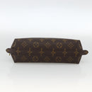LOUIS VUITTON Monogram Trousse Demi Ronde Cosmetic Pouch M47520 LV Auth BA12002-6