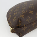 LOUIS VUITTON Monogram Trousse Demi Ronde Cosmetic Pouch M47520 LV Auth BA12002-14