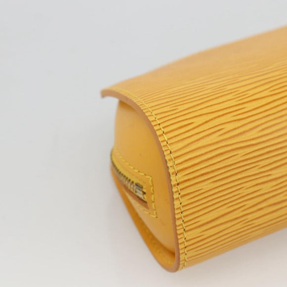 LOUIS VUITTON Epi Dauphine PM Pouch Yellow M48449 LV Auth BA12005