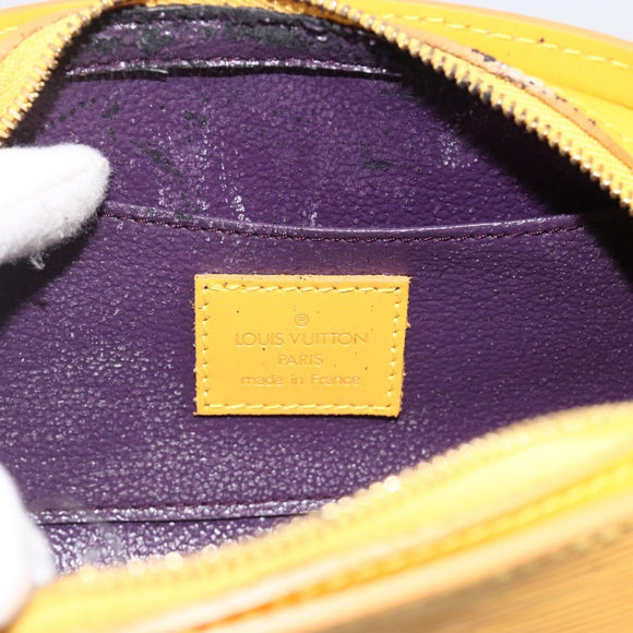 LOUIS VUITTON Epi Dauphine PM Pouch Yellow M48449 LV Auth BA12005