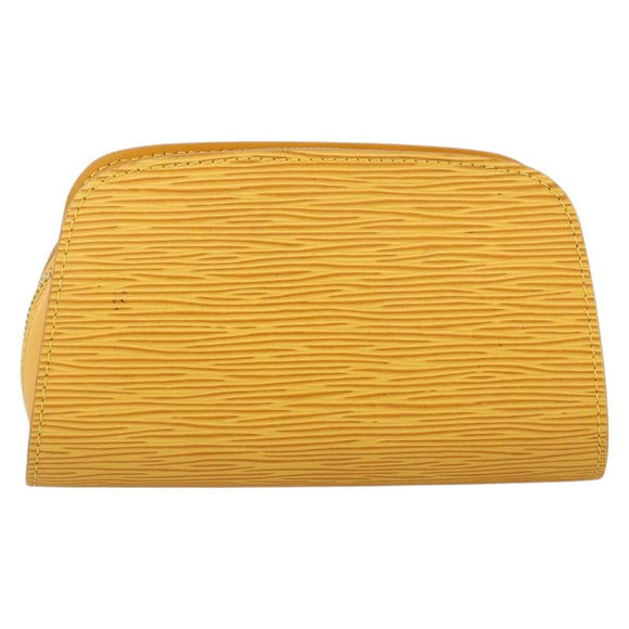 LOUIS VUITTON Epi Dauphine PM Pouch Yellow M48449 LV Auth BA12005