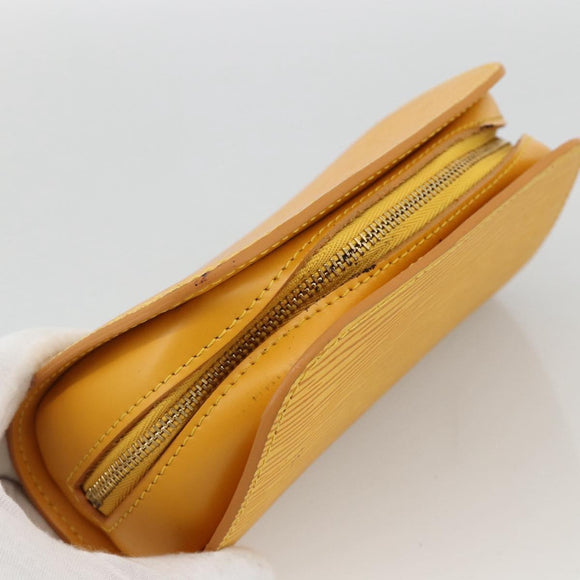 LOUIS VUITTON Epi Dauphine PM Pouch Yellow M48449 LV Auth BA12005