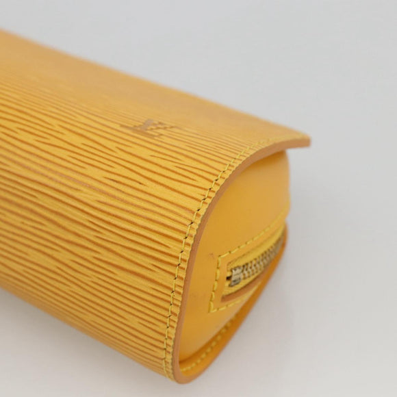 LOUIS VUITTON Epi Dauphine PM Pouch Yellow M48449 LV Auth BA12005