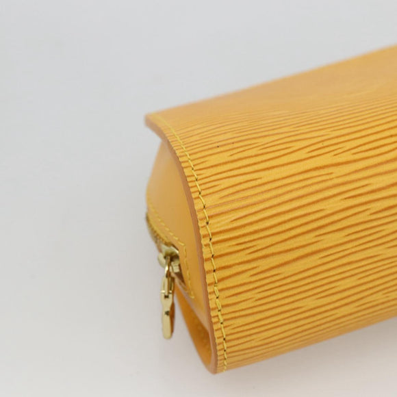 LOUIS VUITTON Epi Dauphine PM Pouch Yellow M48449 LV Auth BA12005