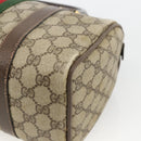 GUCCI GG Supreme Web Sherry Line Bag PVC Beige Gold 98 02 006 Auth BA12009-12