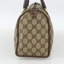 GUCCI GG Supreme Web Sherry Line Bag PVC Beige Gold 98 02 006 Auth BA12009-5