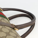 GUCCI GG Supreme Web Sherry Line Bag PVC Beige Gold 98 02 006 Auth BA12009-8